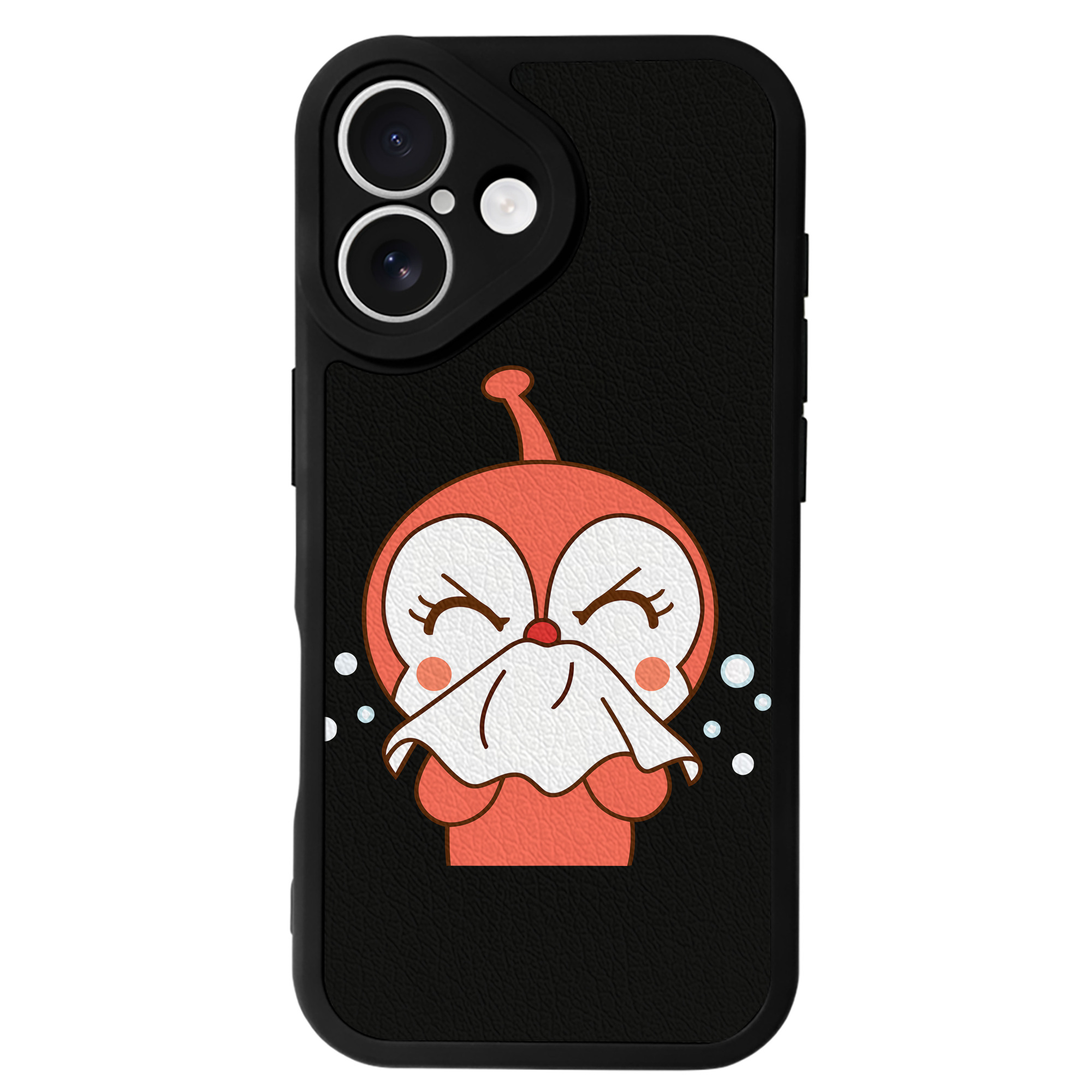 （画像用） アンパンマン Anpanman 【iPhone 16シリーズ対応】シリコンスマホケース（レザー調） 材質：シリコン